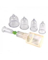 Schröpfgläser mit Pumpe, 6Teile